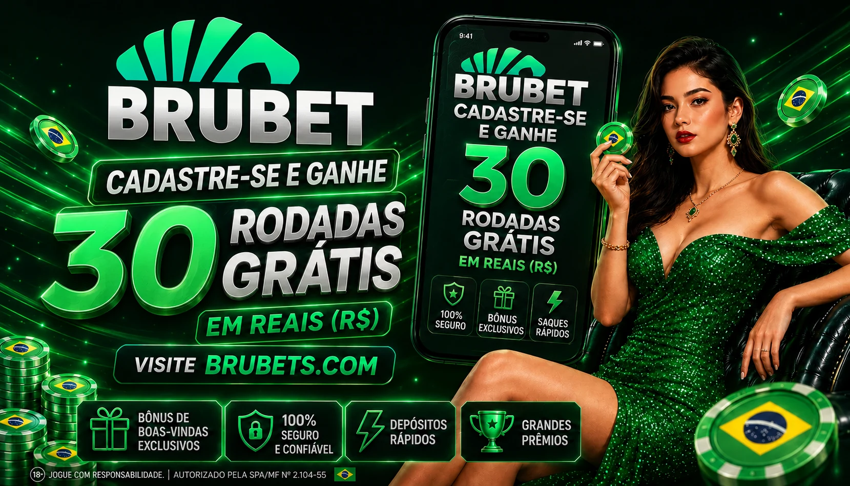 Rodadas grátis e bônus Brubets explicados no blog