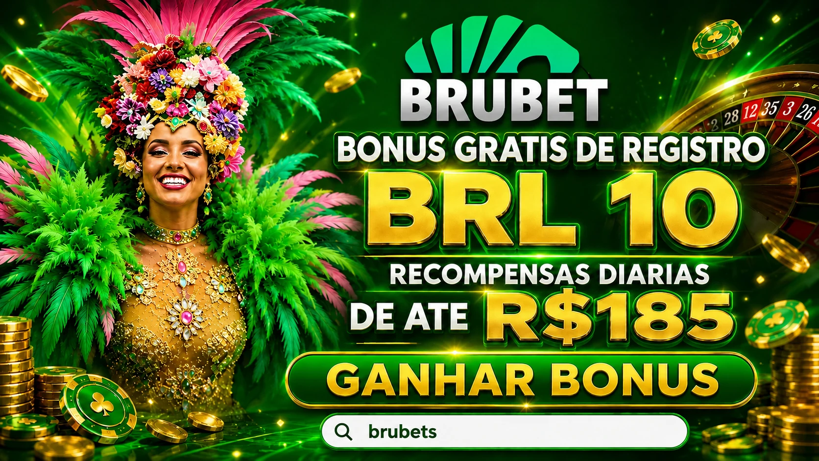 Promoção Brubets com bônus grátis de registro BRL 10 e recompensas diárias